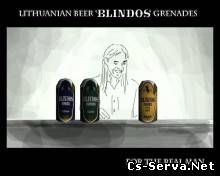 Пиво "BLINDOS" банки гранаты