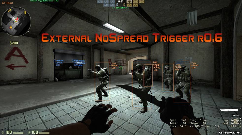 Чит для CSGO External NoSpread Trigger r0.6 [ESP , TRIGGERBOT , MISCS]