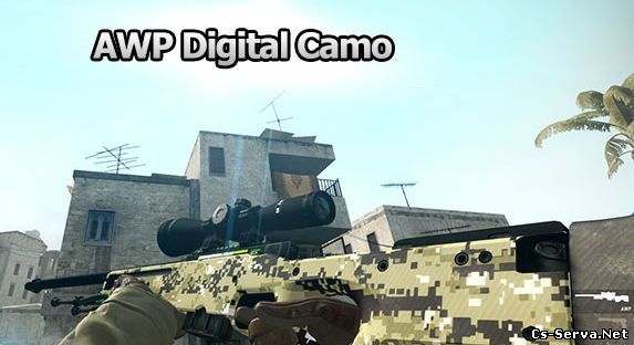 Модель оружия AWP Digital Camo для CS:GO