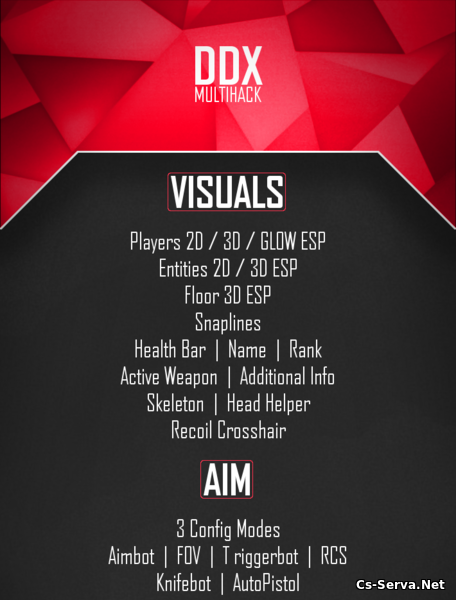 DDX Multihack v1.7.2 для CS:GO
